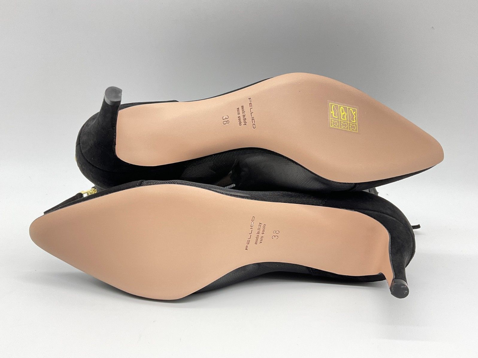 新品 PELLICO ペリーコ 38 ブラック ANELLI FIBBIA メッシュショート