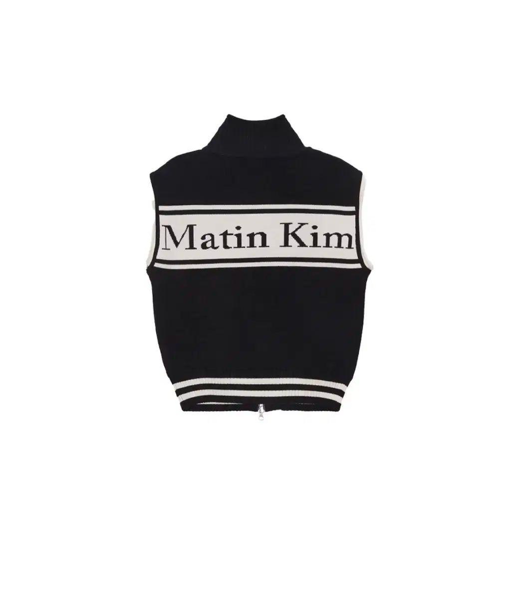 Matin Kim マーティンキム SPELL POINT STRIPE KNIT VEST ジップアップニット