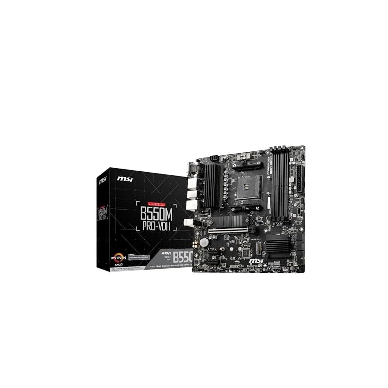 MSI B550M PRO-VDH AMD Ryzen 5000/4000G/3000シリーズプロセッサ対応 Socket AM4 DDR4 PCIe4.0対応 Micro-ATX マザーボード MB6468 1
