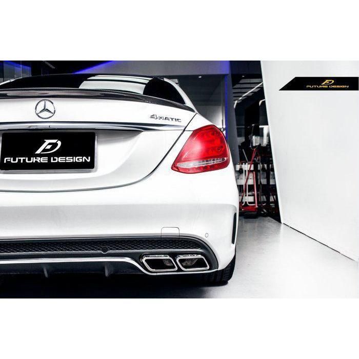 FUTURE DESIGN】BENZ メルセデス・ベンツ C-Class W205 セダン S205 ワゴン 前期C63仕様 リア ディフューザー  マフラーカッター付 カスタム エアロ - メルカリ