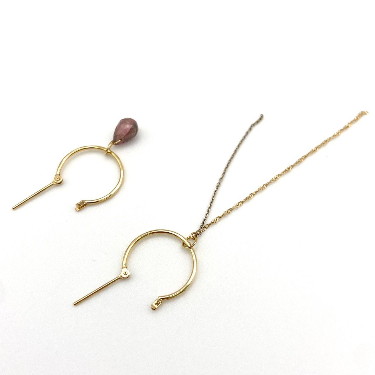 返品OK】203jewelry 203ジュエリー K18 ピアス ＋ オプション チェーン