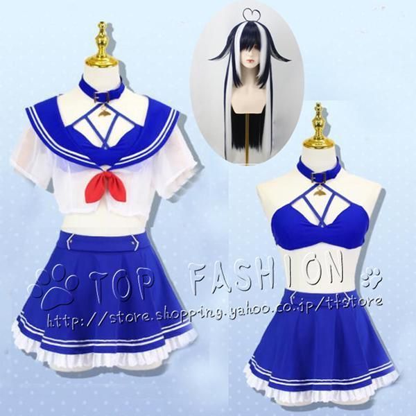 バーチャルyoutuber vtuber shylily 鯱 シャチ 風 Cosplay 衣装 ウィッグ 靴 道具別売り