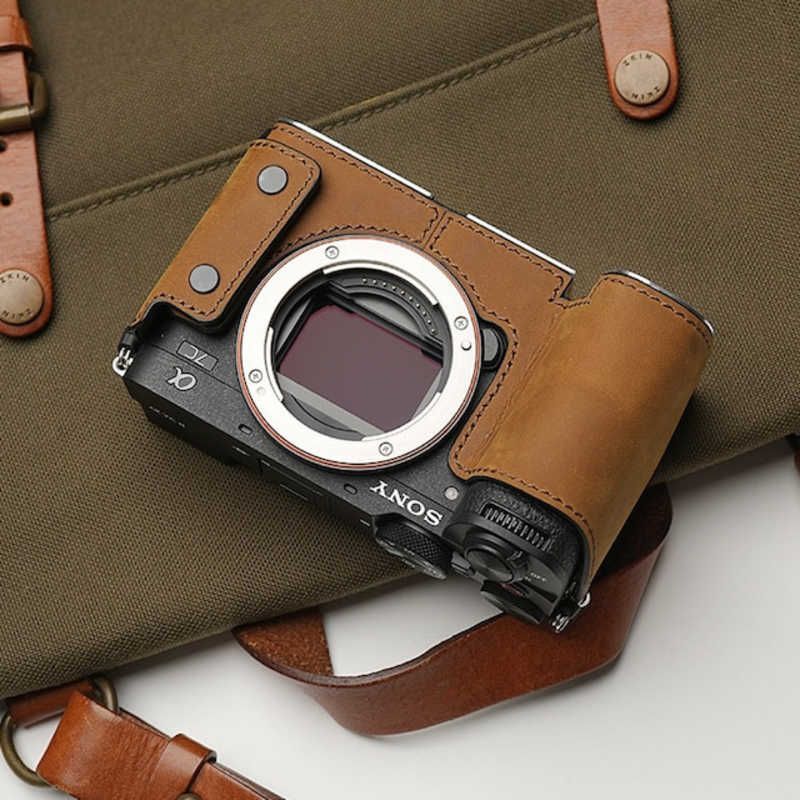 送料無料 ♥ 未開梱 MR.STONE 受注生産 SONY a7CII|a7CR 本革ボディケース ヴィンテージ クレイジーホースブラウン PTAZ006