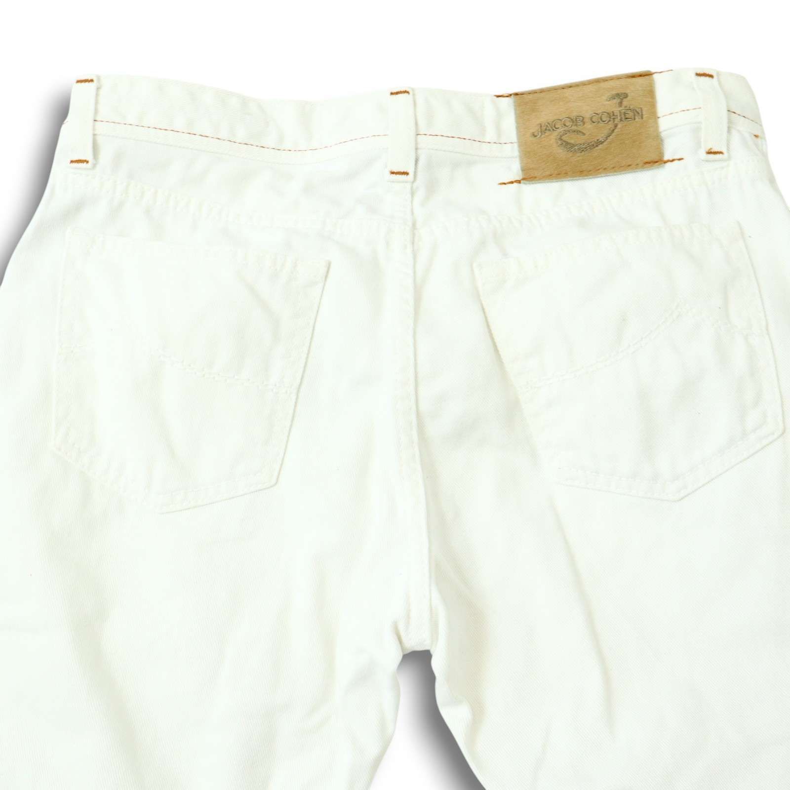 弩級モデル✨J620✨ヤコブコーエン デニムパンツ 清涼感 白 馬革レザーパッチ 弩級モデル✨J620✨ヤコブコーエン デニムパンツ 清涼感 白 馬革