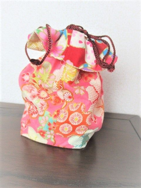 ベビー着物ドレス ピンク色