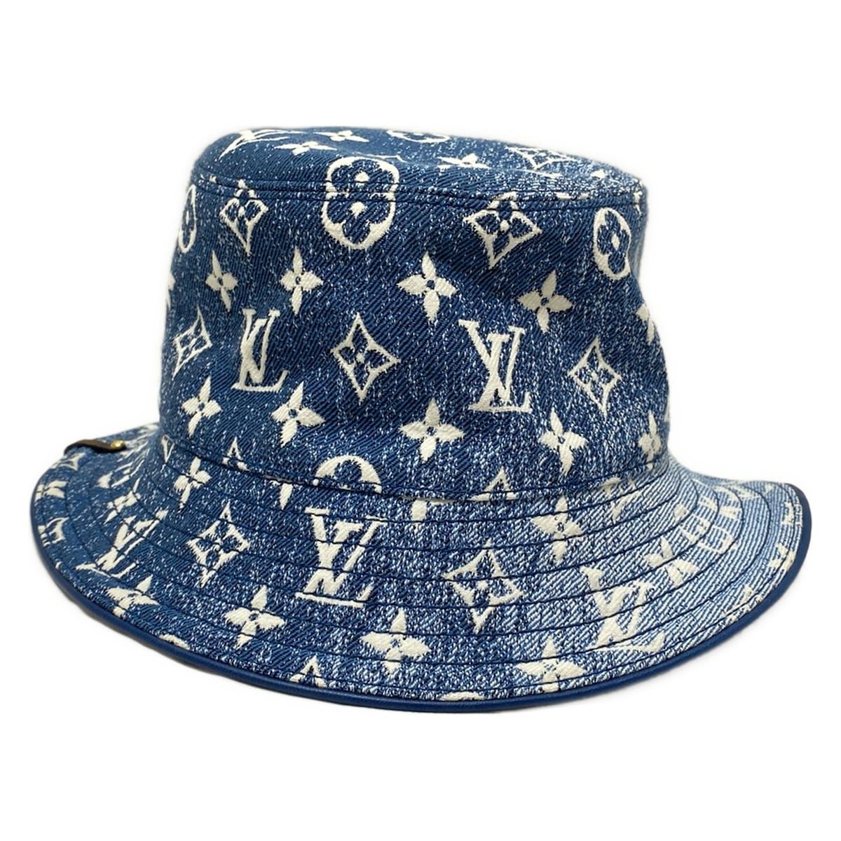 LOUIS VUITTON ルイヴィトン ハット モノグラムデニム M - M77436 ブルー×アイボリー