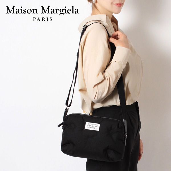 24SSモデル メゾン マルジェラ Maison Margiela  レディース グラムスラム Glam Slam カメラバッグ【ブラック】 SB2WG0010 P1511 T8013/【2024SS】l-bag