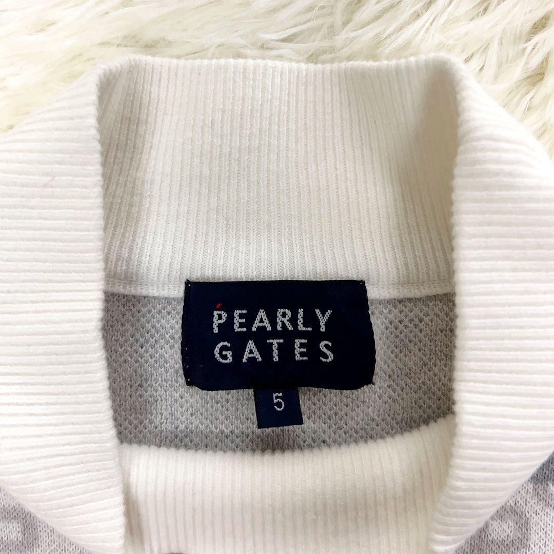 パーリーゲイツ 長袖ハイネックニットセーター カシミヤタッチコットン