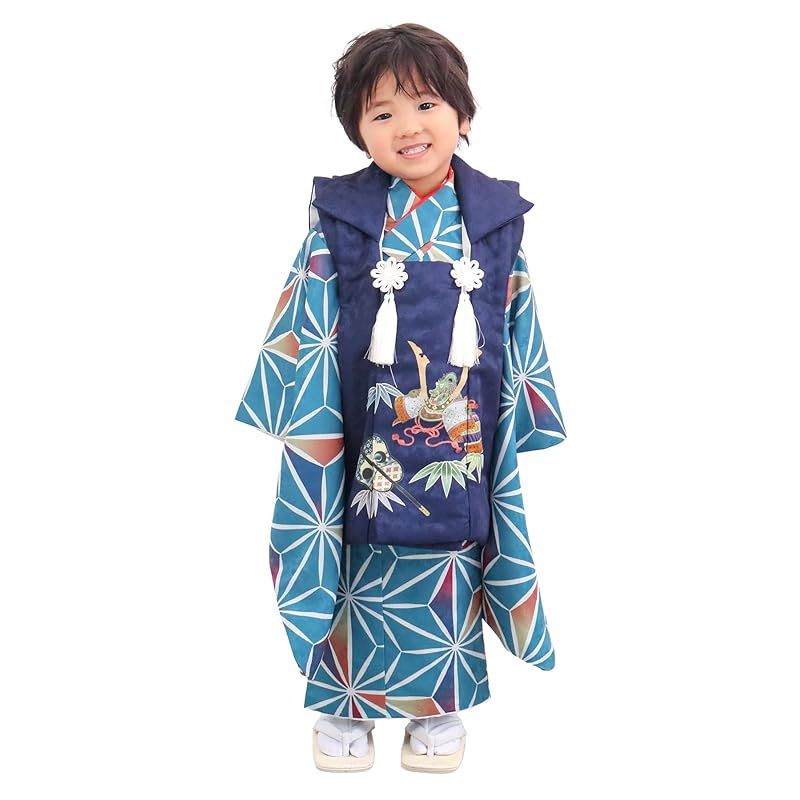 KYOETSU] [キョウエツ] 七五三 3歳 着物 男の子 被布 フルセット
