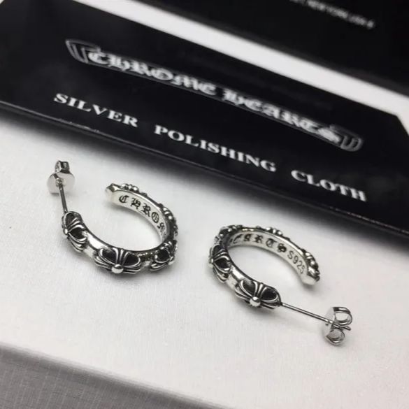 クロムハーツ Chrome Hearts イアリング 耳くぎ ピアス 刻印 S925 十字