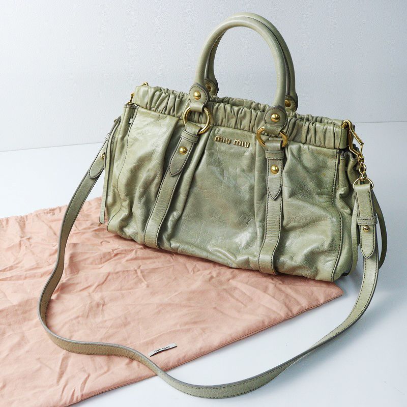 人気 ミュウミュウ MIUMIU VITELLO LUX ヴィッテロリュクス レザー 