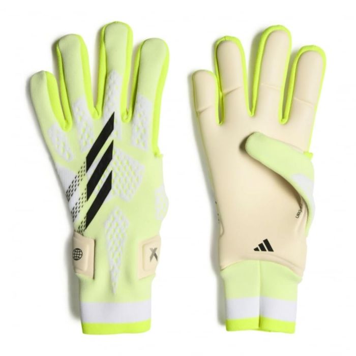 【新品・4営業日で発送】ADIDAS アディダス 33_エックスGKグローブPRO (DMB27) 色 : WHT/ルシッドレモン サイズ : 8 