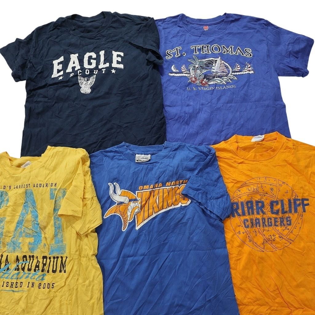 古着卸 まとめ売り カラーmix プリント 半袖Tシャツ 20枚セット