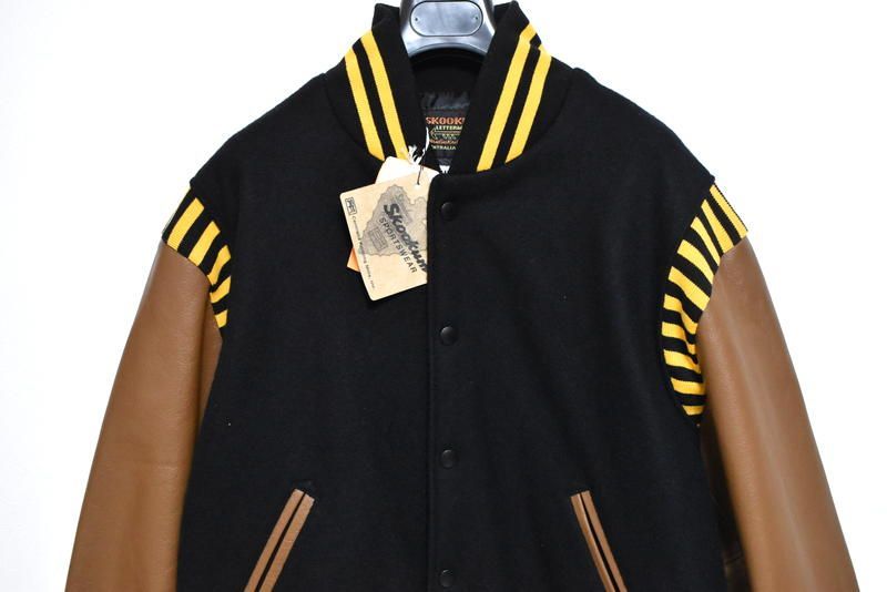 新品 SKOOKUM スクーカム 別注 袖革 メルトンスタジャン【M】【L