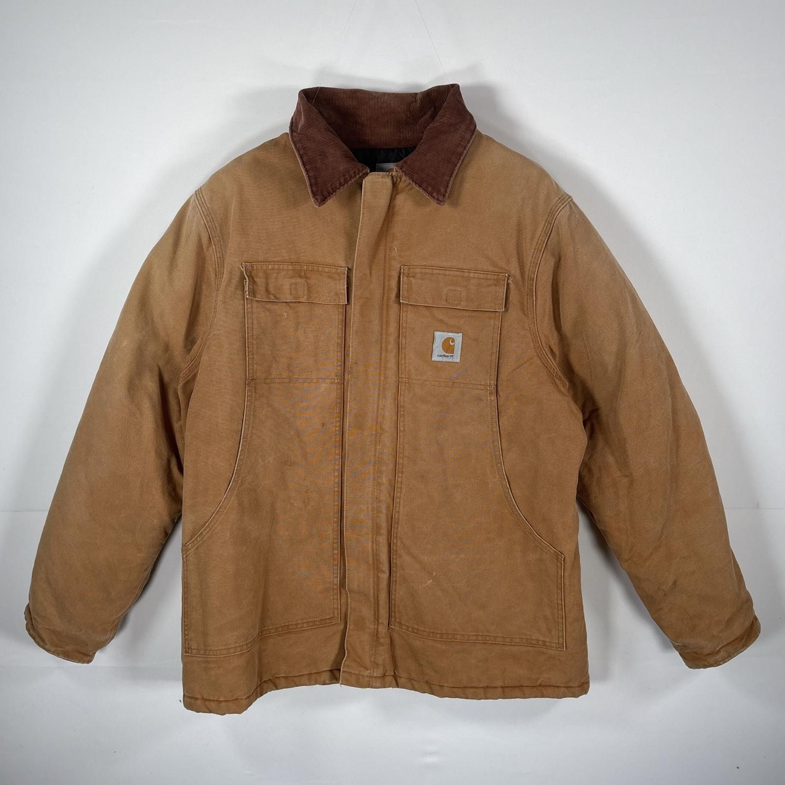 USA古着 カーハート Carhartt ダック カバーオール トラディショナルジャケット ライナーキルティング 襟コーデュロイ ブラウン系 メンズ  - メルカリ