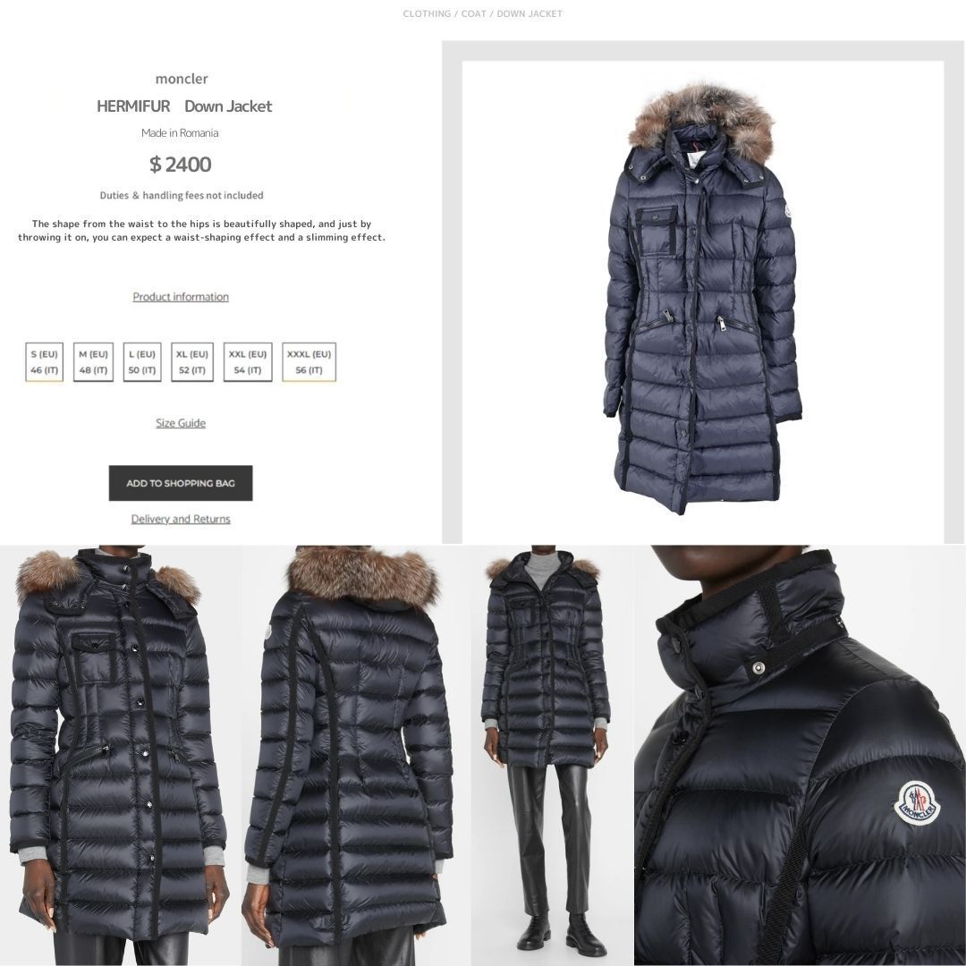 ☆未使用タグ付き☆MONCLER Hermifur ダウンジャケット