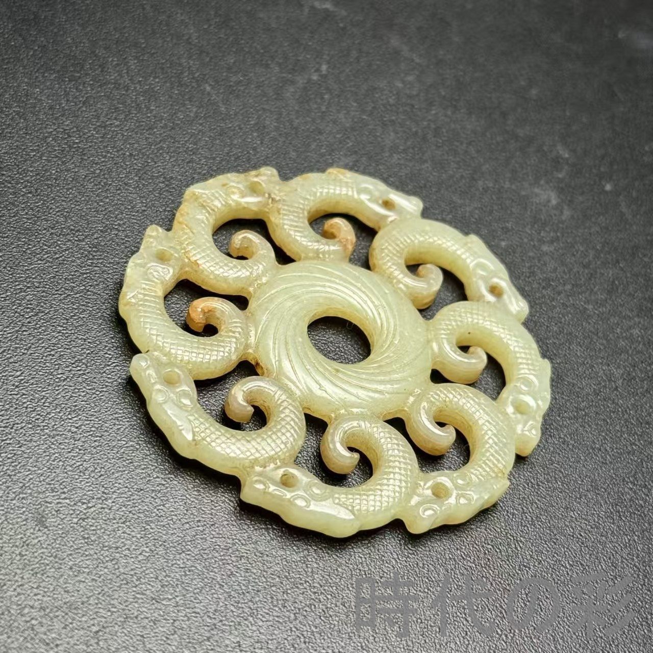 中国古美術 和田古玉 盤龍玉佩 龍行天下 時代物 古賞物 古置物 唐物 裝