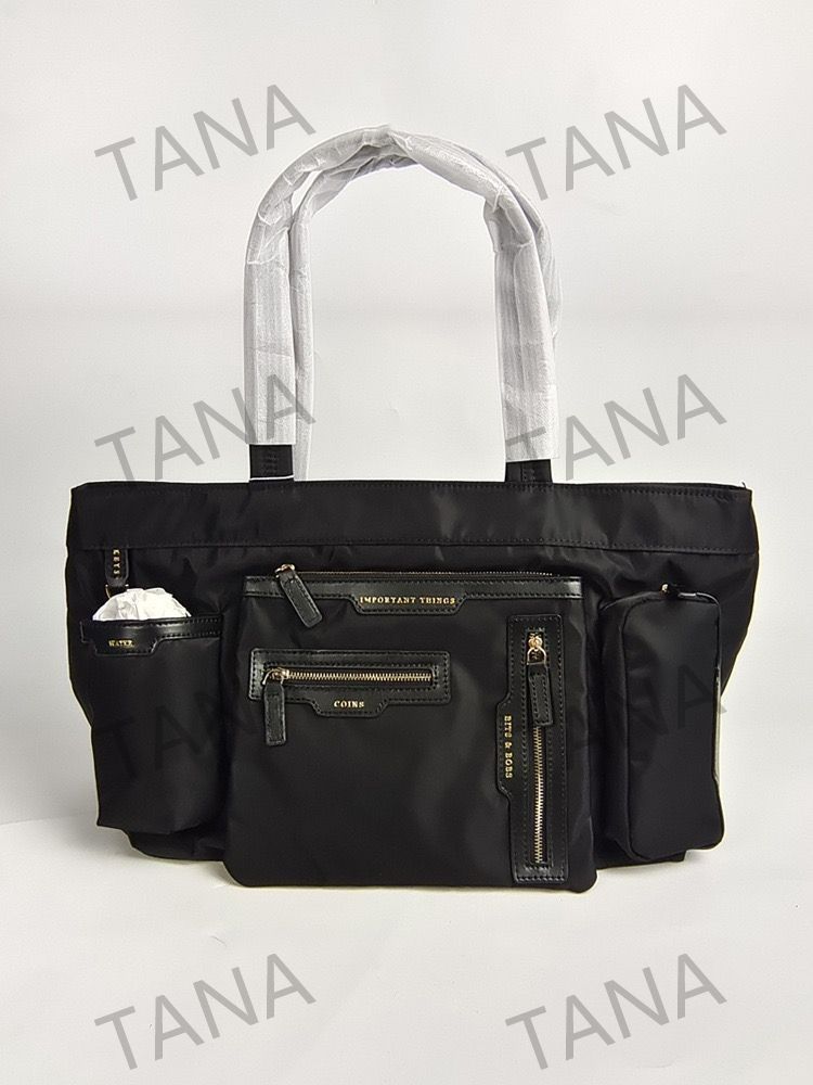 ANYA HINDMARCH アニヤハインドマーチ 大容量多機能トートバッグ 黒A4収納 ブラック レディースTt1390 - メルカリ