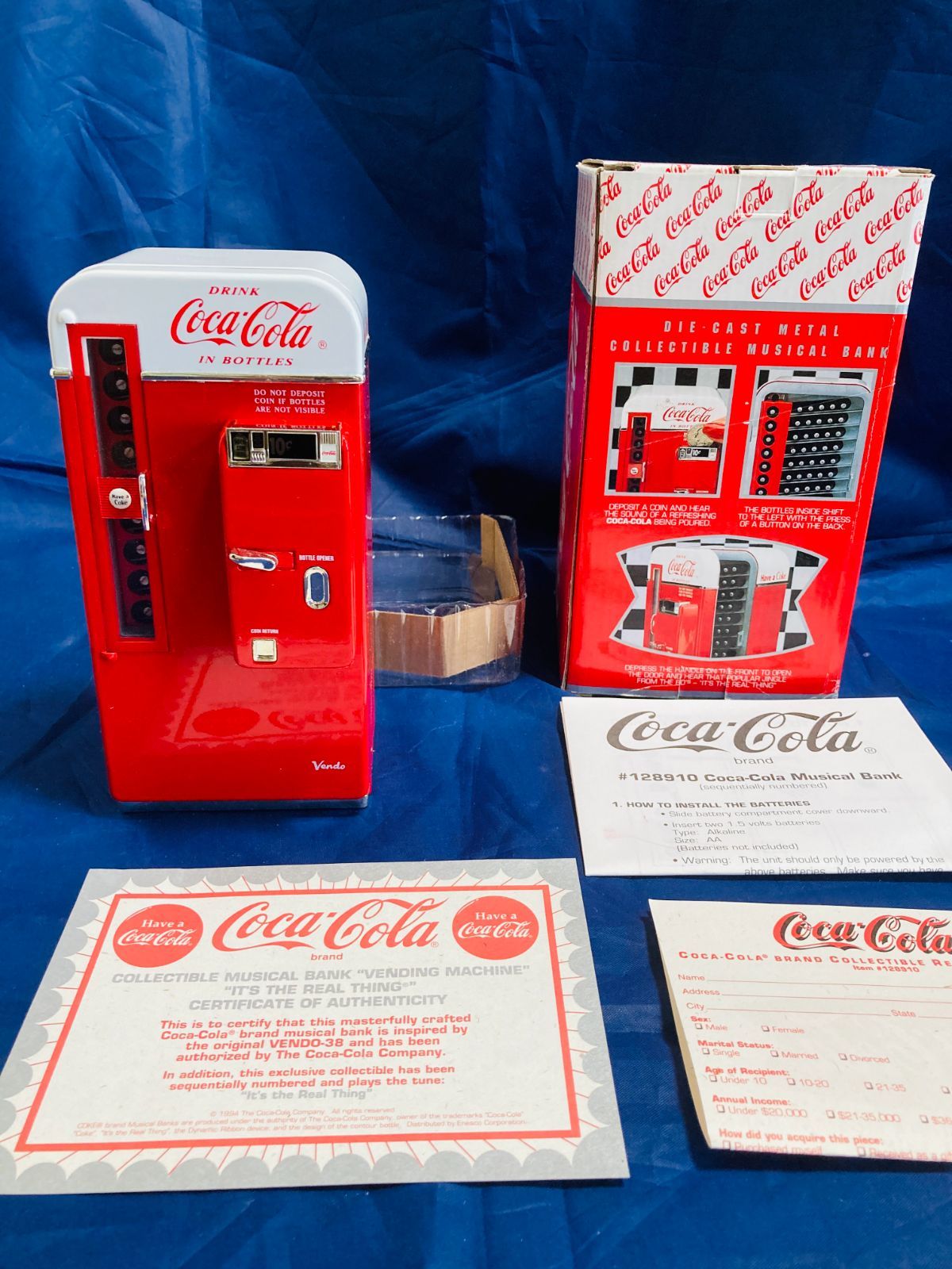 コカ コーラ ミュージカルバンク エネスコ Coca-Cola Musical Bank ENESCO 自動販売機 貯金箱 元 VENDING MACHINE ダイキャストメタル Have a Coke It s the Real Thing