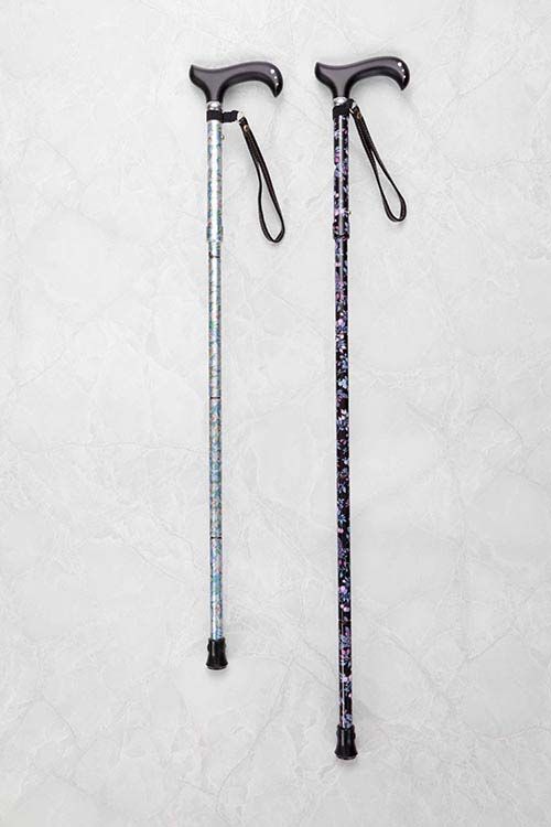 折りたたみ式花柄ステッキ