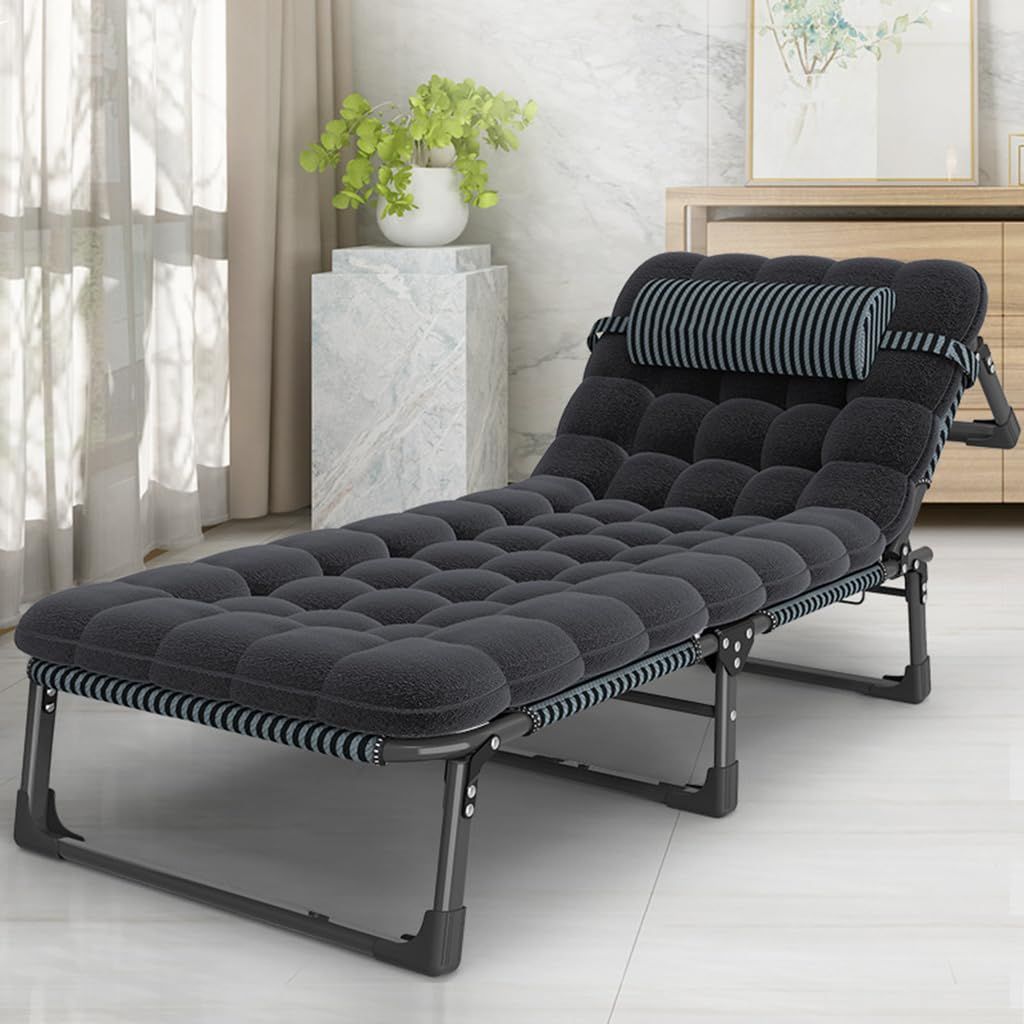 組立不要 軽量 持ち運び便利 4段階調 ビーチベッド キャンプや BBQ キャンピングベッド 仮眠 残業 簡易ベッド 自宅 客用ベッド サマーベッド 防災 アウトドア用 折りたたみベッド 枕付き