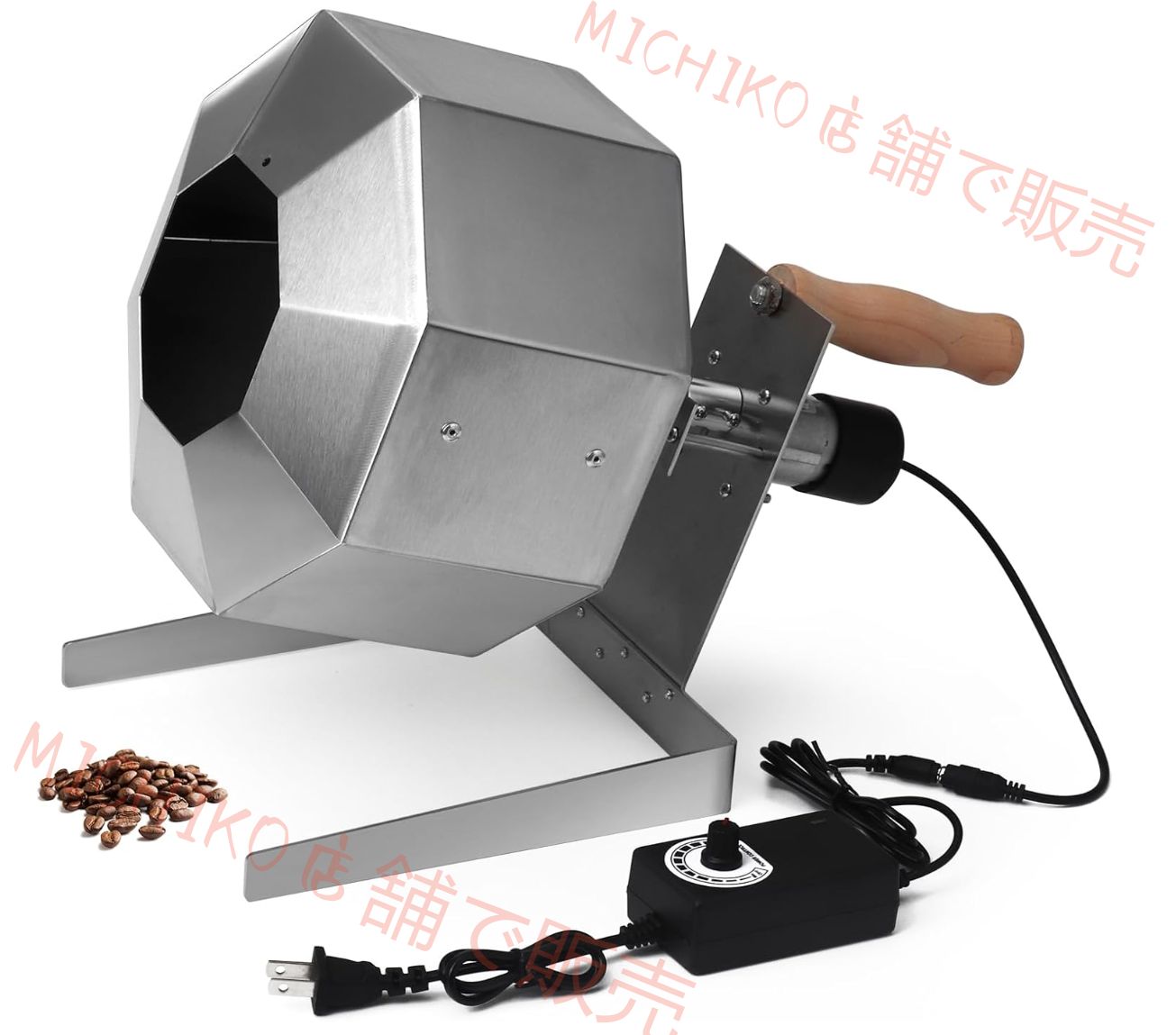 電動焙煎機 直火式 小型焙煎機 コーヒー豆ロースター ドラムタイプ ステンレス鋼 業務用 家庭用