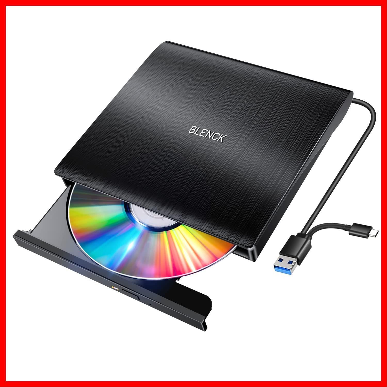 DVDドライブ 外付け USB3.0 ポータブルドライブ CD DVDプレイヤー CD