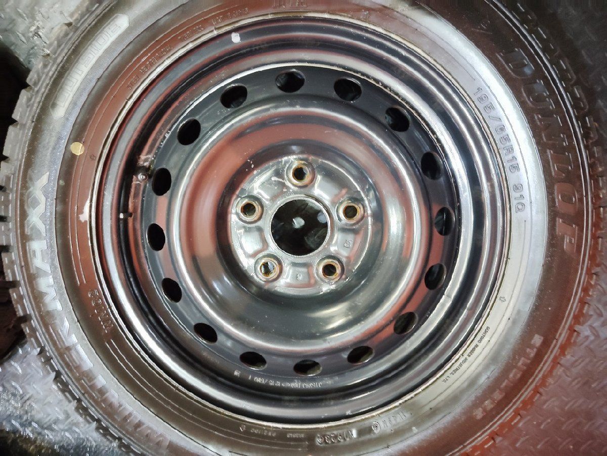 DUNLOP WM02 195/65R15】スタッドレス【スチールホイール 15インチ 195 