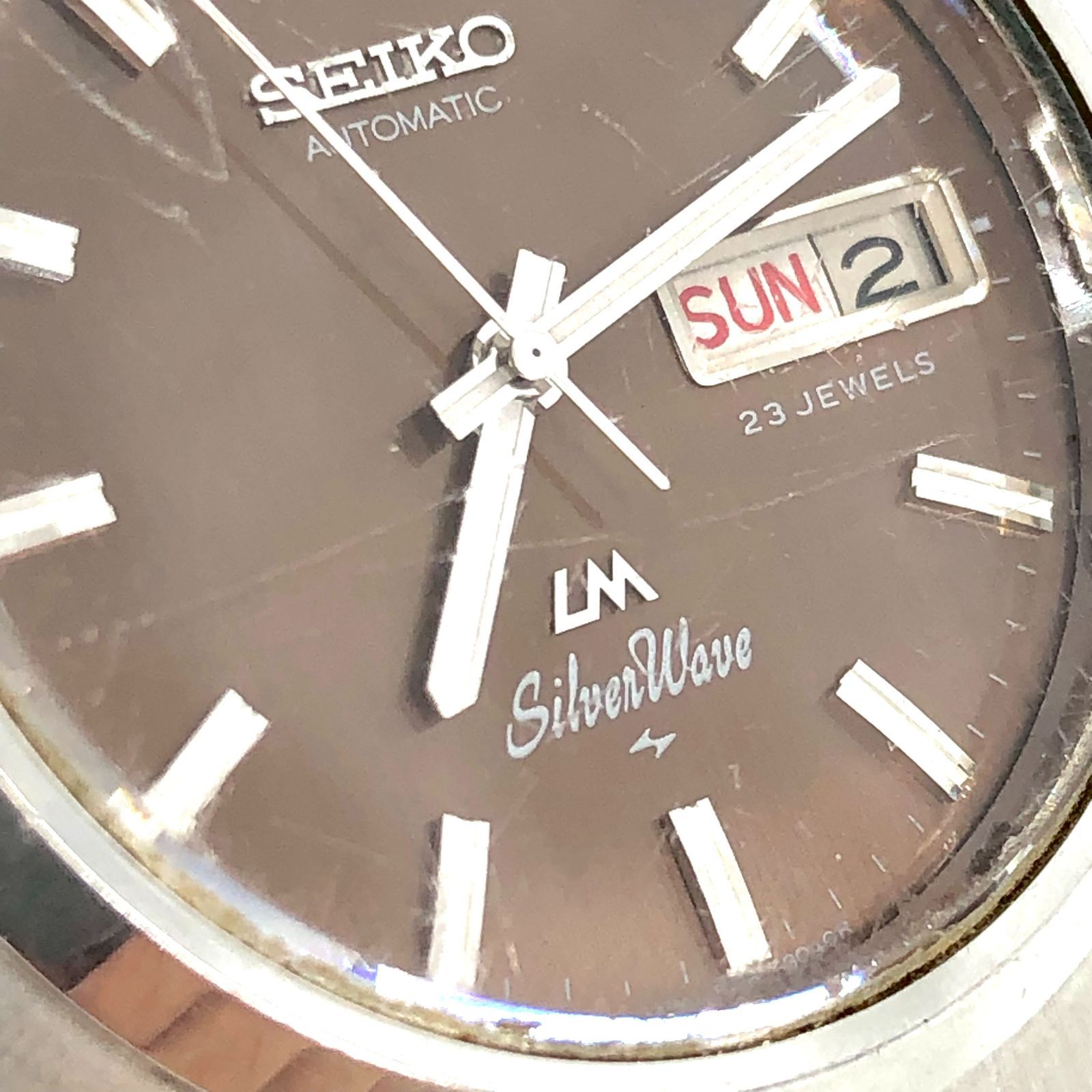 SEIKO AUTOMATIC LM Silver Wave AT セイコー ロードマチック シルバーウェーブ オートマチック 5216-8040  23石 デイデイト メンズ腕時計 ブラウン文字盤 稼働品【ND-318】 - メルカリ