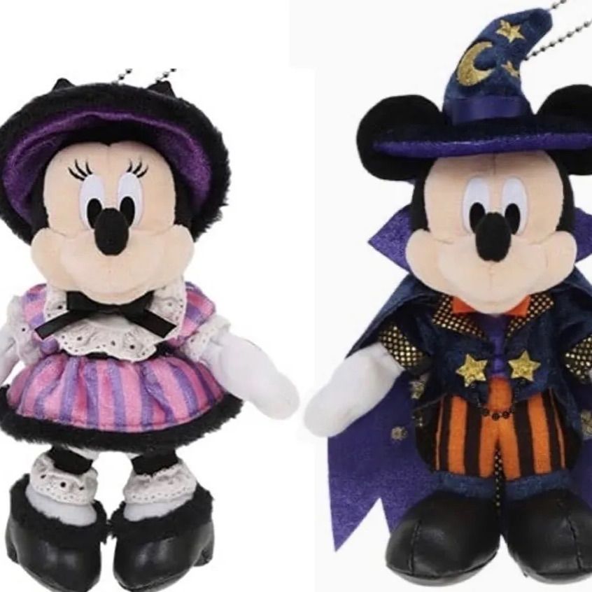ハロウィンコスチューム ミッキー&ミニー ぬいぐるみバッジ
