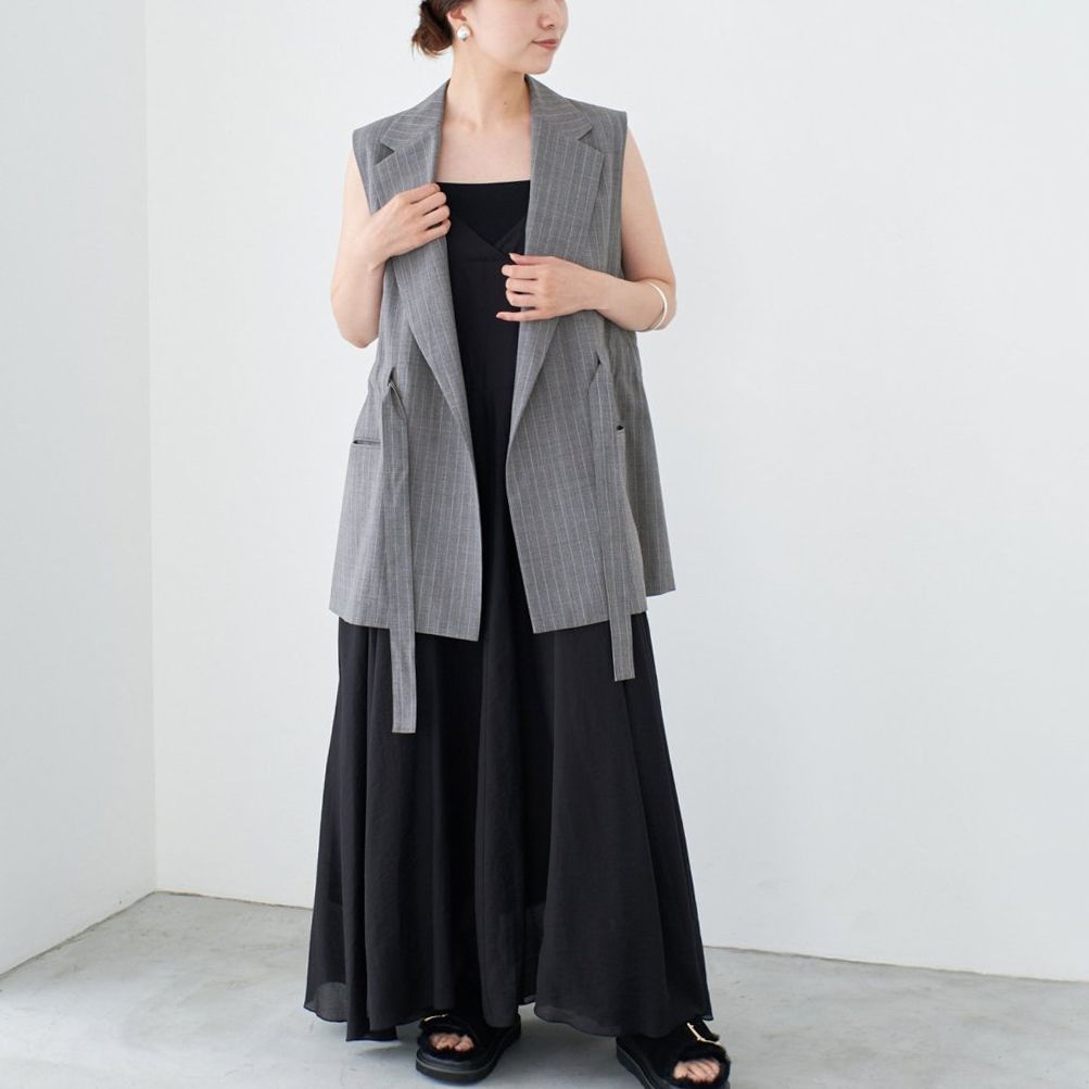 IENA (イエナ) ベルテッドジレ 24010900037030 ジレ レディース グレー