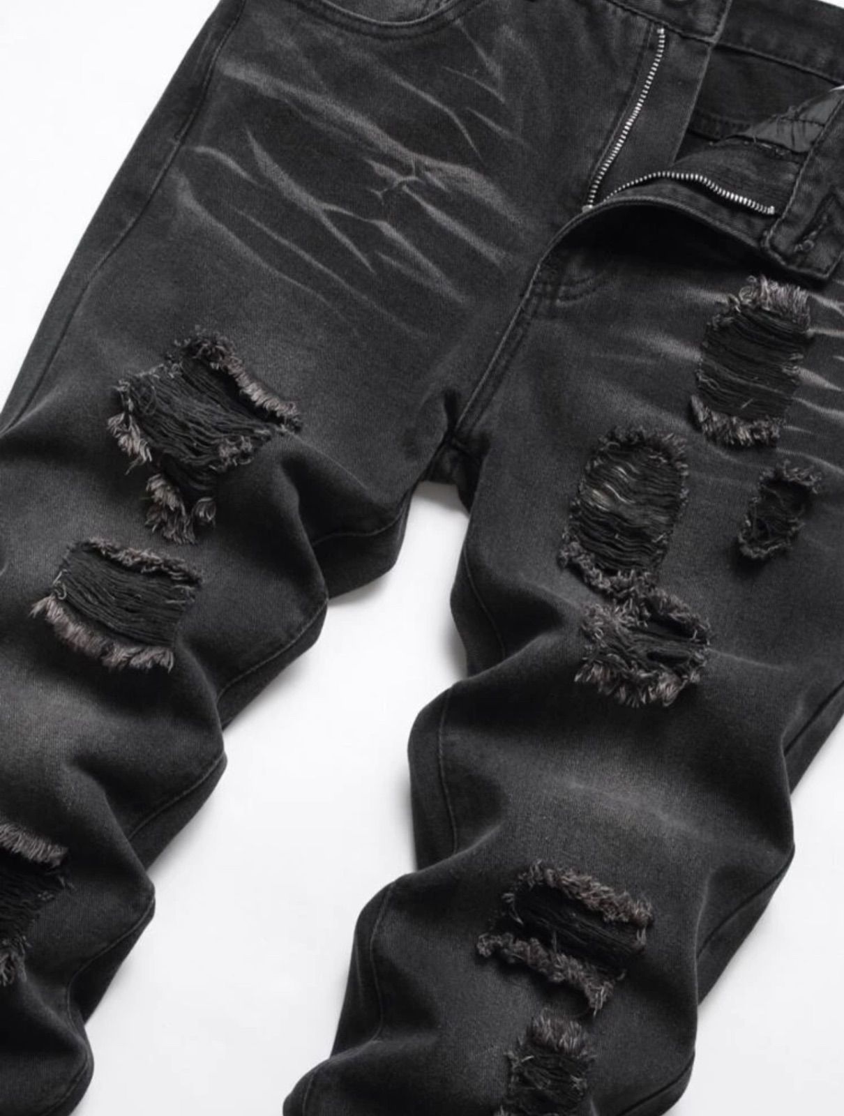 ☆激推し ukドリル クラッシュデニム mnml amiri y2k ダメージスキニー クラッシュデニム UKドリル y2k ストリート系