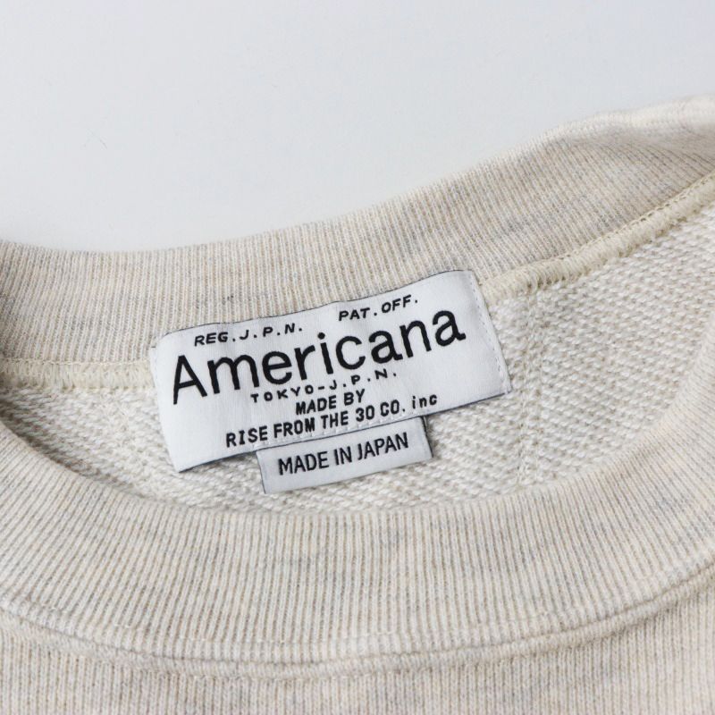 アメリカーナ Americana 14ゲージ裏毛プルオーバー /ベージュ トップス 長袖 ロング スウェット トレーナー【2400014430165】 アメリカーナ Americana 14ゲージ裏毛プルオーバー /ベージュ トップス