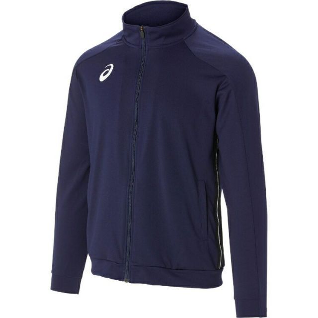 asics アシックス TRAINING TOP(with Line ta ピーコート XL 2101A185 400 | スポーツ スポーツウェア サッカー フットサル ジップジャケット ジャージ トップス 長袖 サイバードライ 吸汗速乾 メンズ スポ