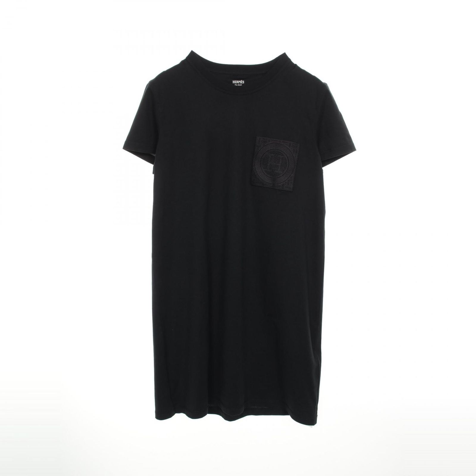 エルメス HERMES ワンピース モザイク刺繍パッチポケット Tシャツ 