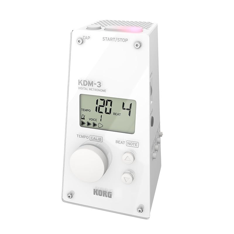 KORG コルグ メトロノーム KDM-3 個人練習 |パート練習|アンサンブル練習|大音量|120時間連続稼働|軽量|コンパクト|持ち運び ホワイト KDM-3-WH 1