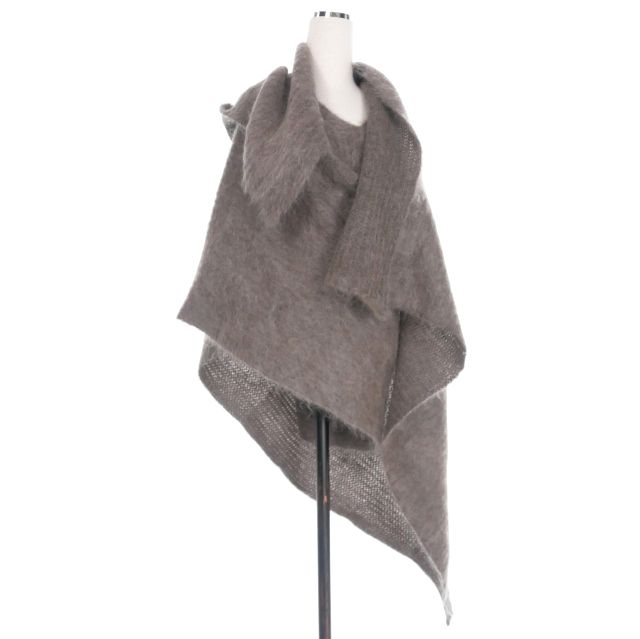 エトレトウキョウ ETRE TOKYO ウールモヘヤストールポンチョ 2WAY