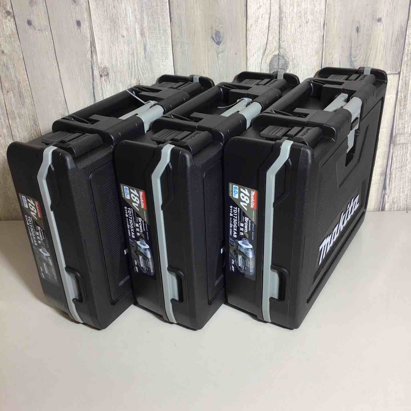 色 マキタ makita コードレス インパクトドライバー TD173DGXAB 3台 フルセット インパクト ブラウン 茶 茶色 純正 純正品 戸田店