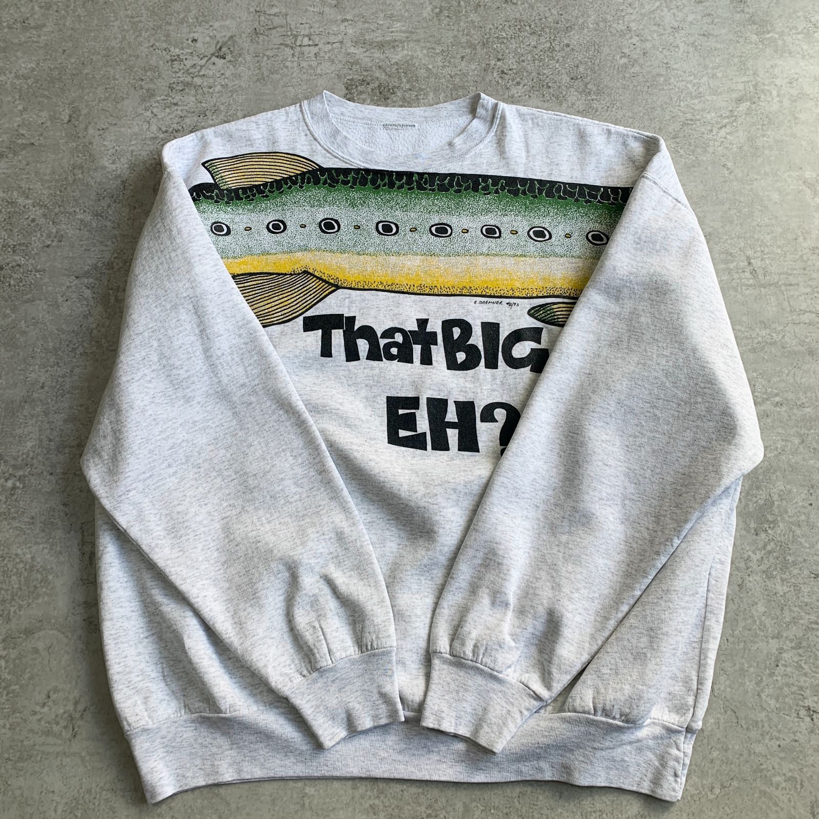 90s THE ORIGINAL BIG FISH SHIRT ”That BIG EH?” Pike Printed