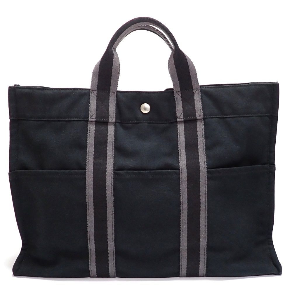 HERMES】エルメス フールトゥMM トートバッグ ハンドバッグ ブラック  