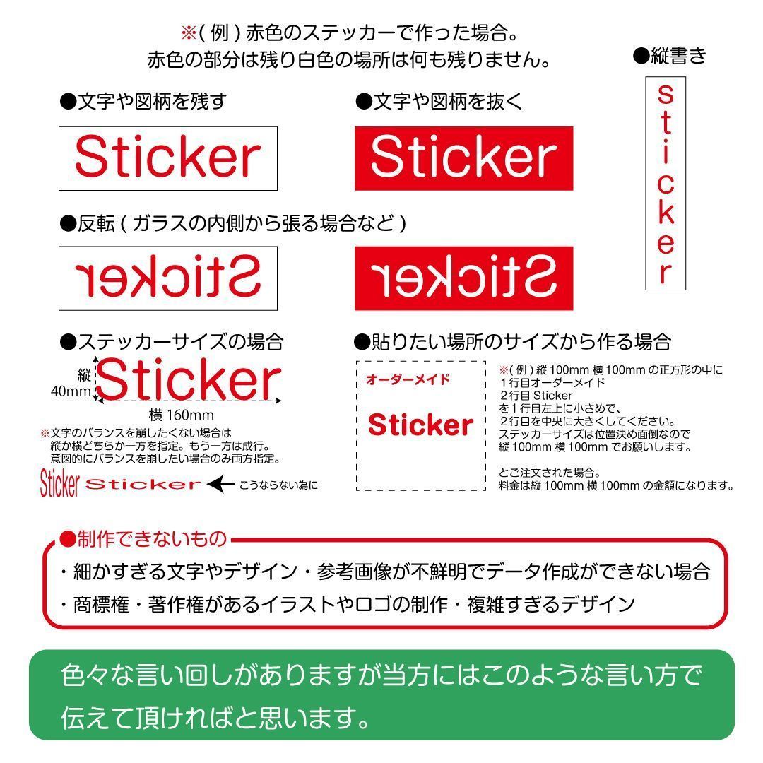 カッティングステッカー シート 貼り マグネットシート 切り文字