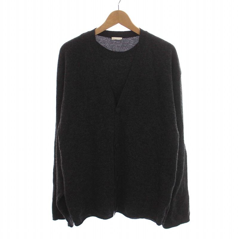 ブランワイエム Blanc YM CASHMERE WOOL ENSENBLE PULLOVER KNIT カシミヤ ウール プルオーバー ニット フェイクレイヤード カーディガン風 長袖 M グレー BL-22A-CWEP |YM