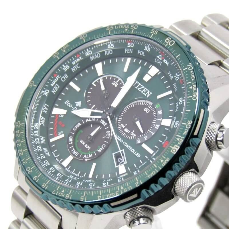 CITIZEN シチズン CB5004-59W プロマスター エコドライブ E660-A17W20C SKY PROMASTER 電波ソーラー  グリーン 30013033 - メルカリ