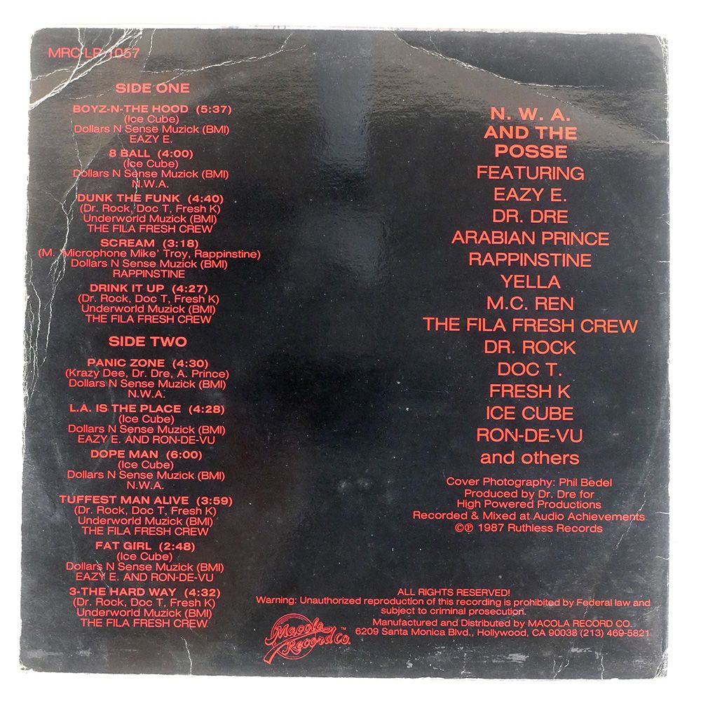 US盤 N W A AND THE POSSE MACOLA LP その他 レコード CD DVD ブルーレイ