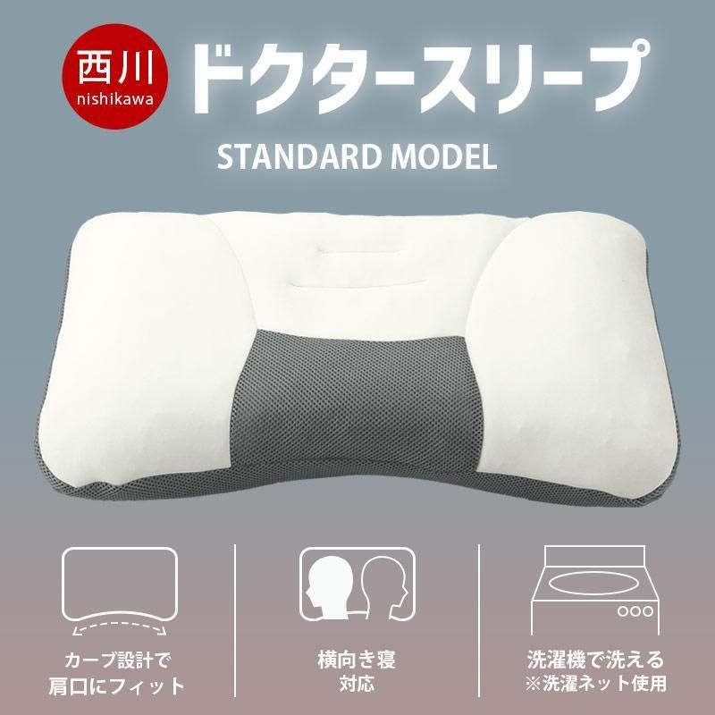 西川ドクタースリープまくら・自分の好みに高さ調節OK・洗濯OK・詰め