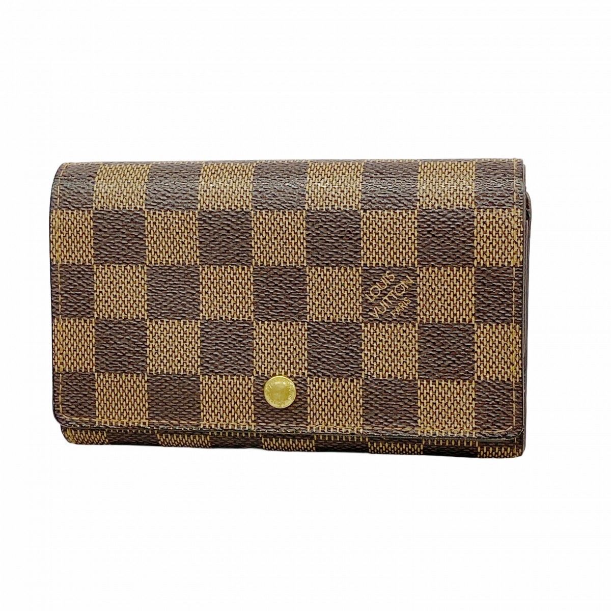 5fa0519 ルイヴィトン 財布 ダミエ ポルトモネビエトレゾール N61730 エベヌ レディース