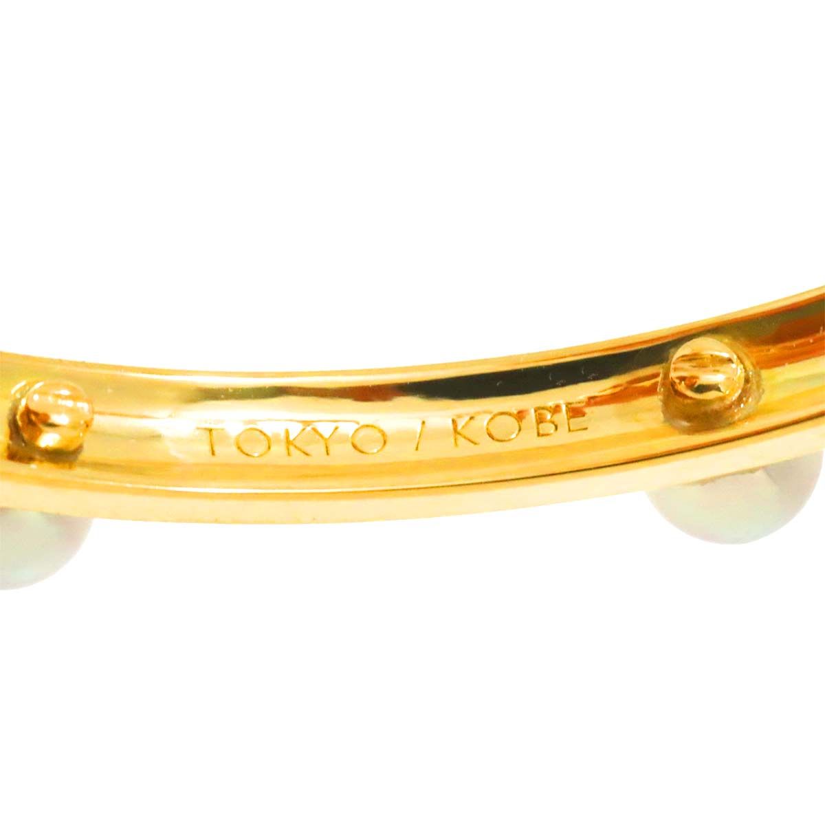 タサキ TASAKI アコヤ真珠 4.0-3.7mm フープ ピアス K18 YG 750 パール  