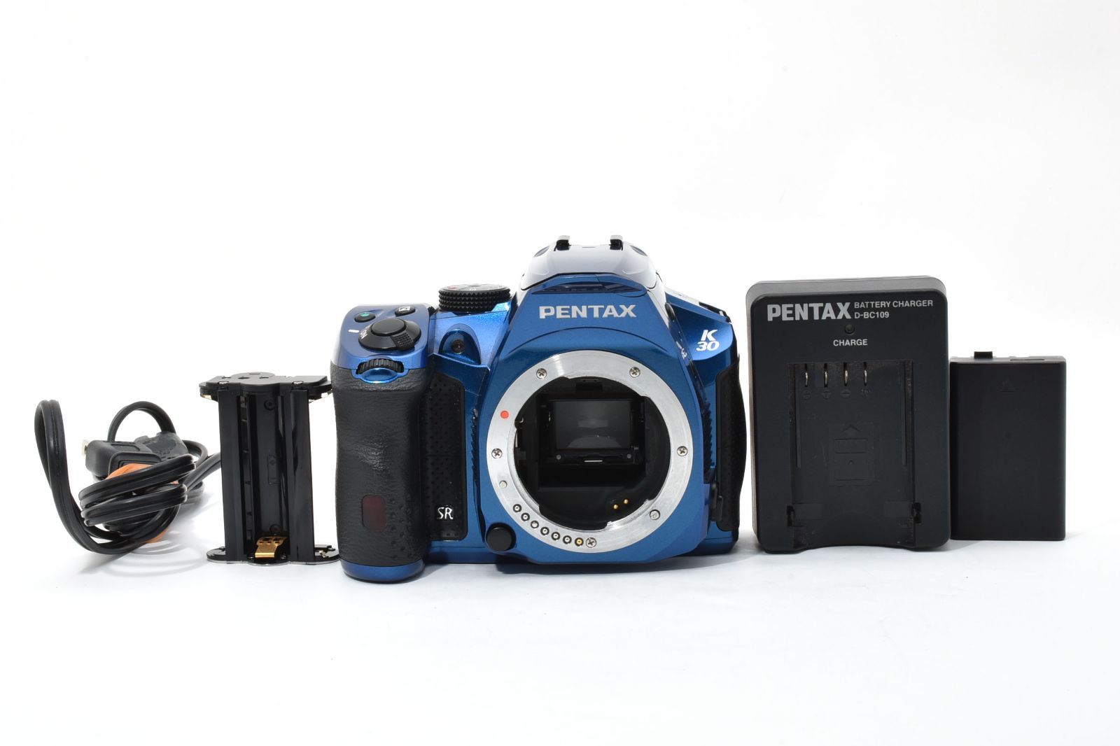 極上品 Pentax K-30 クリスタルブルー バッテリーチャージャーセット