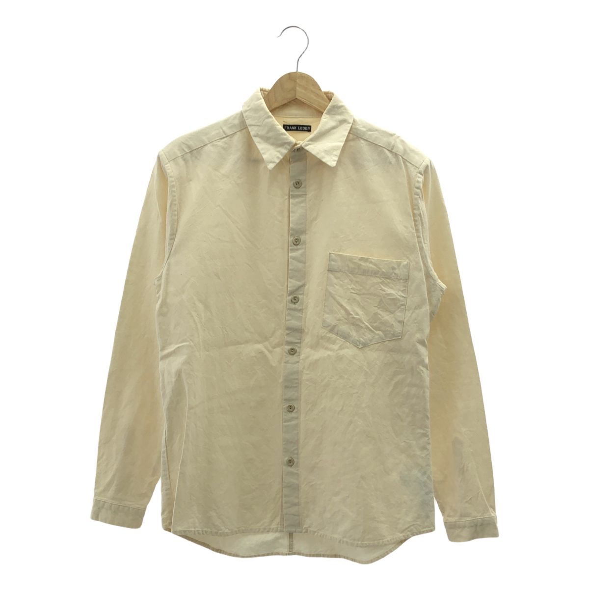 フランクリーダー FRANK LEDER ベッドリネンシャツ アイボリー M