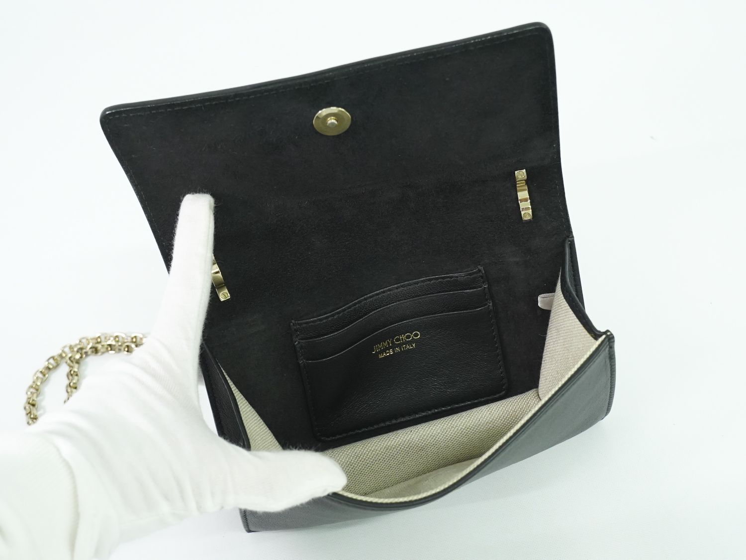 本物 ジミーチュウ JIMMY CHOO レザー パイソンレザー チェーン